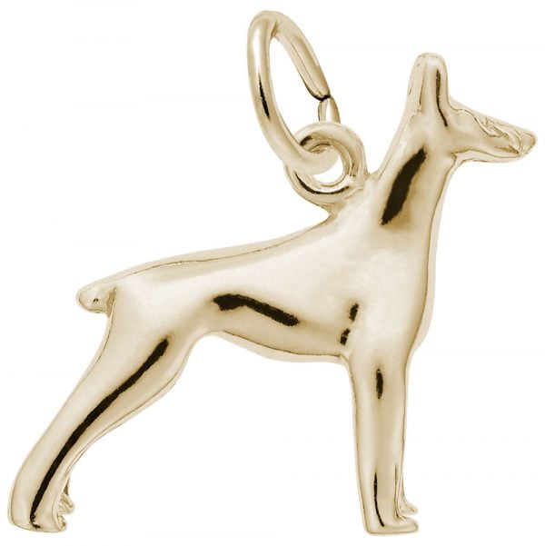 doberman gold charm