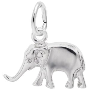 silver small elephant charm
