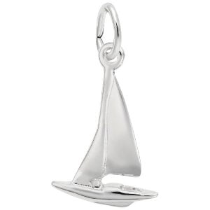 silver sailboat accent charm