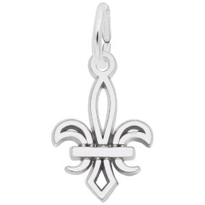 silver petite fleur de lis charm