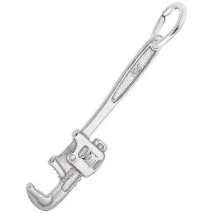 silver wrench charm