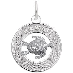 silver hawaii turtle charm