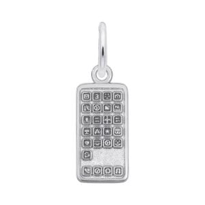 silver smartphone charm