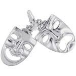 silver theater masks charm