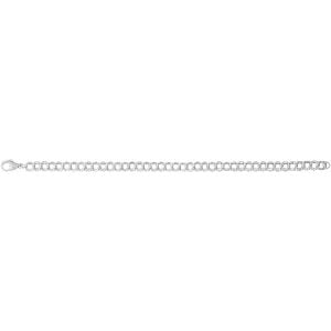 petite charm bracelet double link dapped side