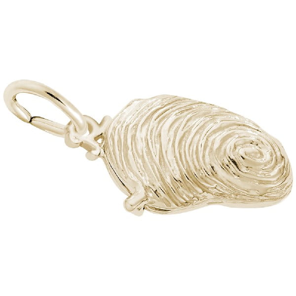 gold oyster charm