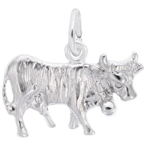 silver cow charm