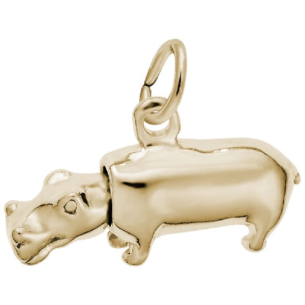 hippo gold charm