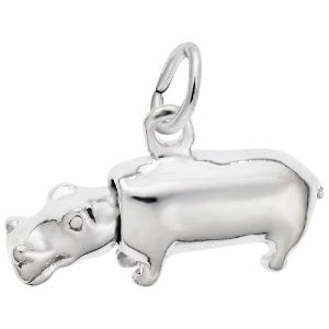 hippo silver charm