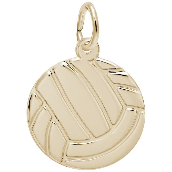 gold volleyball charm