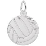 silver volleyball charm