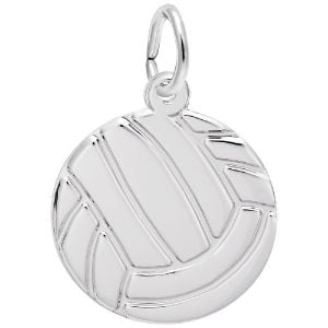 silver volleyball charm