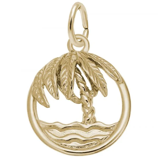 gold palm charm