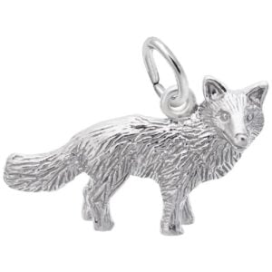 fox silver charm