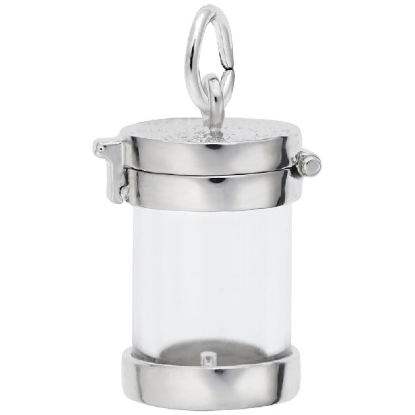 silver capsule charm closed