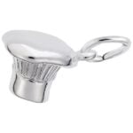 silver chef hat charm
