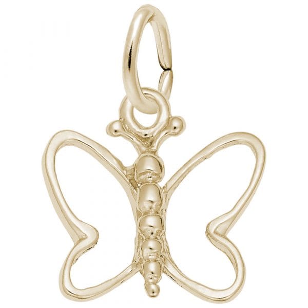 gold winged butterfly charm