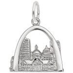 silver saint louis skyline charm