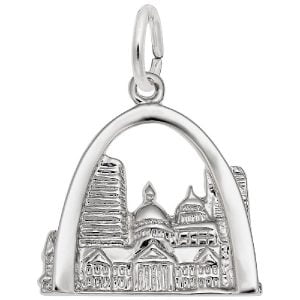 silver saint louis skyline charm