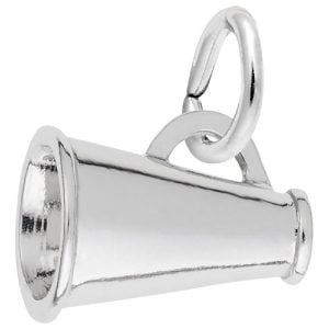 silver small megaphone charm