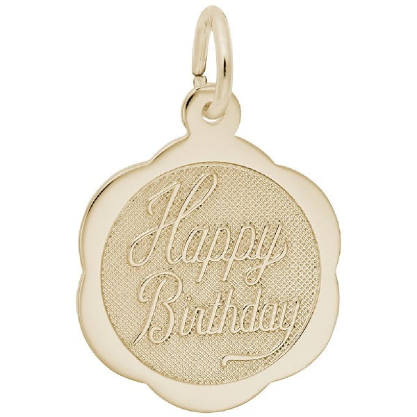 Happy Birthday Scalloped Disc