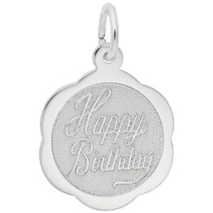 Happy Birthday Scalloped Disc