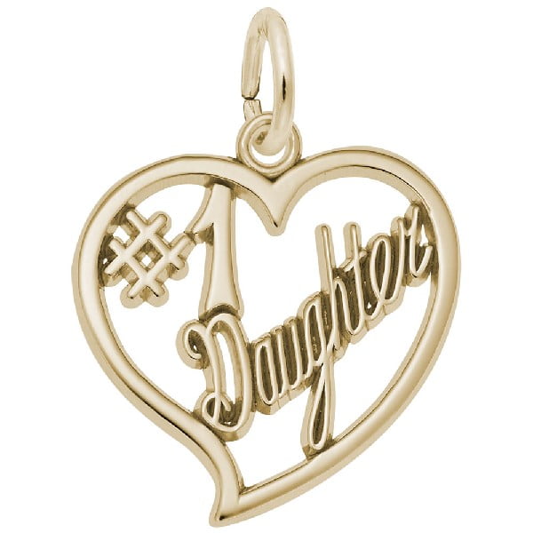 best daughter charm gold