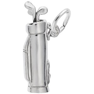 silver golf clubs charm