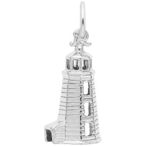 silver lighthouse charm