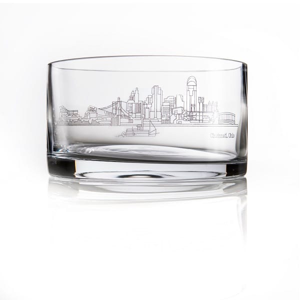 engraved cincinnati scene crystal bowl