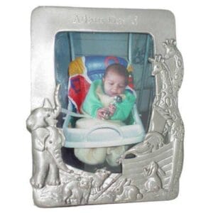 engravable pewter noah's ark picture frame