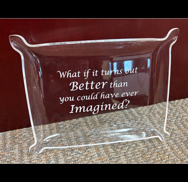 Plastic Ruffle Tray Acrylic Ruffle Tray - Gilson's Engraving & Elegant Gifts
