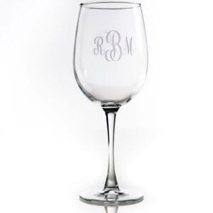 engravable crystal wine glass