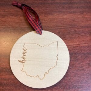 Ohio Home Wooden Ornament