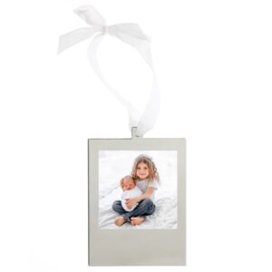 silverplated picture frame ornament white